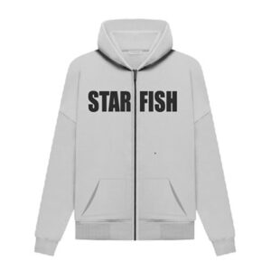 Sudadera con cierre Unisex Surfing de STAR-FISH gris claro