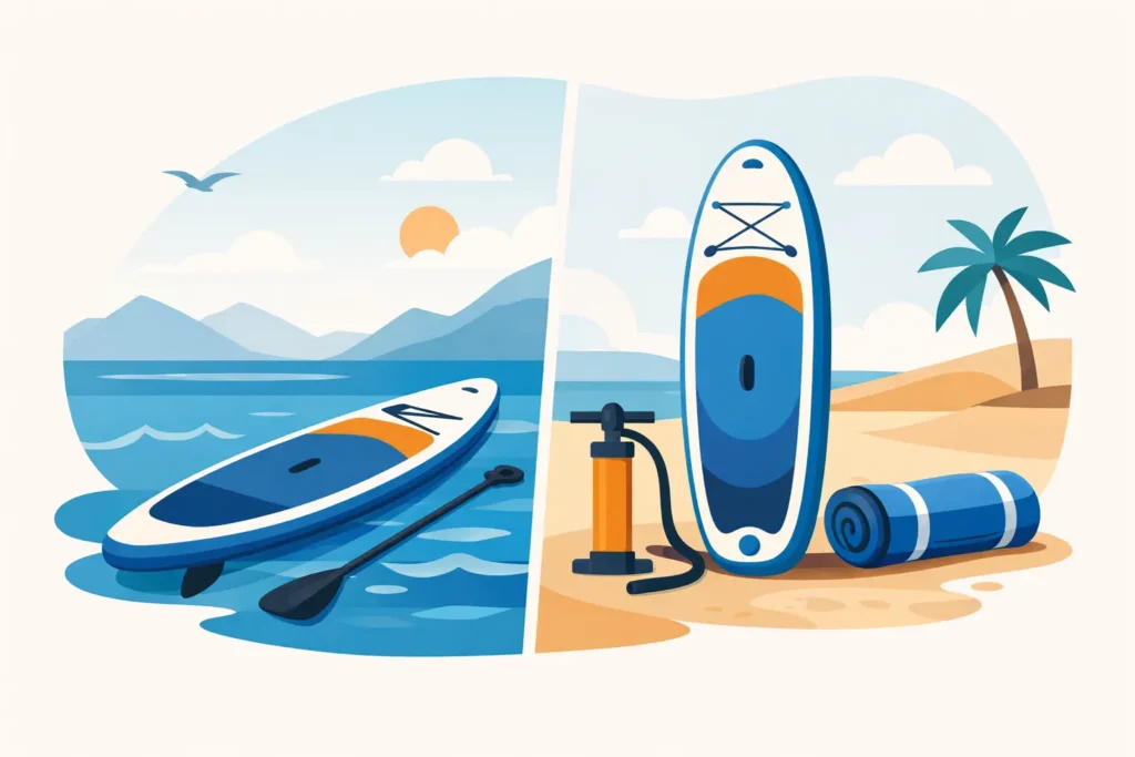 Diferencia entre SUP rígido e hinchable