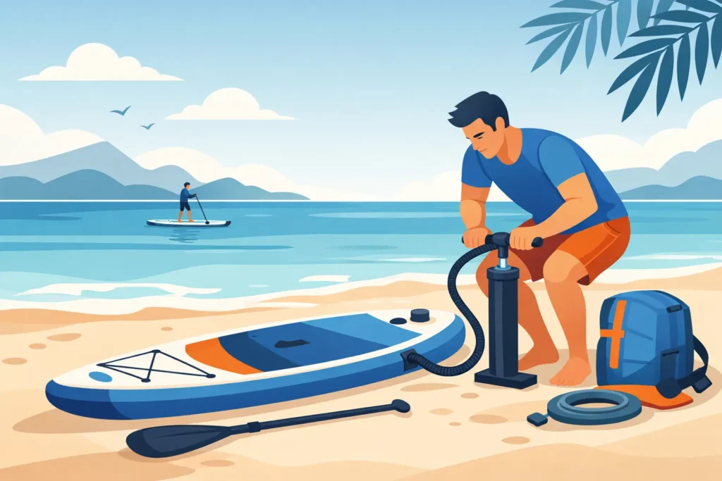 Cómo inflar paddle surf rápido y sin agotarte